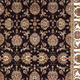 8' X 11' Black Ivory Machine Woven Floral Traditional Indoor Area Rug - Homeroots - Flyclothing LLC
