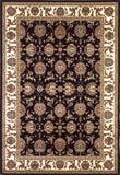 8' X 11' Black Ivory Machine Woven Floral Traditional Indoor Area Rug - Homeroots - Flyclothing LLC