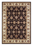 8' X 11' Black Ivory Machine Woven Floral Traditional Indoor Area Rug - Homeroots - Flyclothing LLC