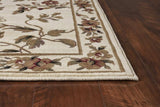 8' X 11' Ivory Machine Woven Floral Vines Indoor Area Rug - Homeroots - Flyclothing LLC