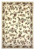 8' X 11' Ivory Machine Woven Floral Vines Indoor Area Rug - Homeroots - Flyclothing LLC