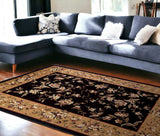 7' X 10' Beige and Black Area Rug - Homeroots - Flyclothing LLC
