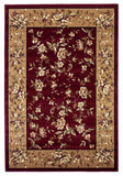 8' X 11' Red Beige Machine Woven Floral Traditional Indoor Area Rug - Homeroots - Flyclothing LLC