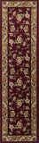 8' X 11' Red Beige Machine Woven Floral Traditional Indoor Area Rug - Homeroots - Flyclothing LLC