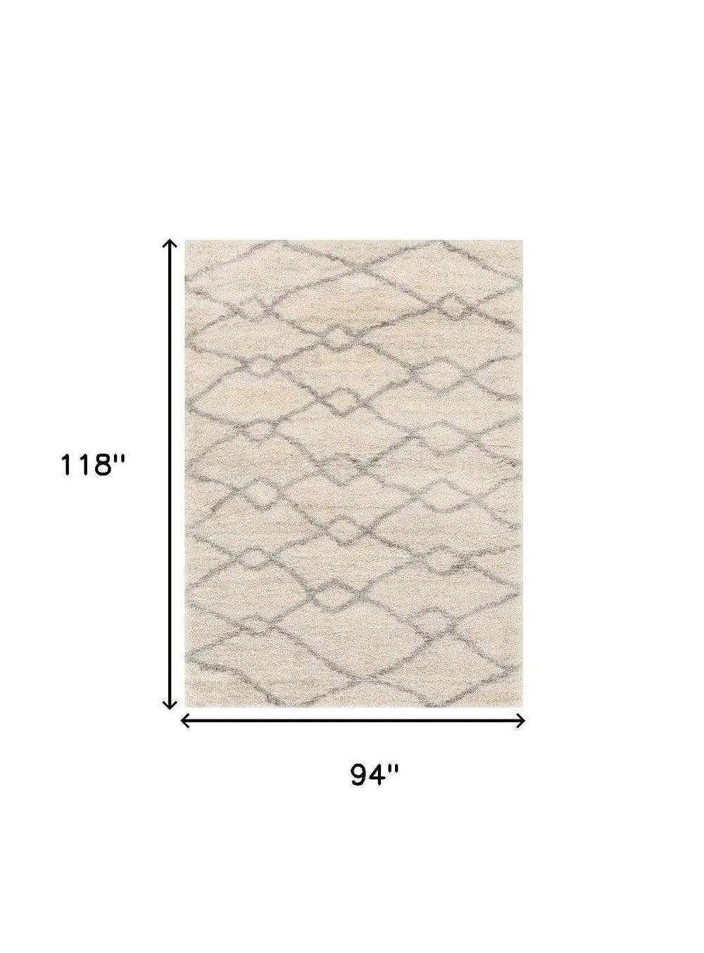 7' X 9' Gray and Ivory Area Rug - Homeroots - Flyclothing LLC