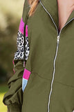 Leopard Zip Up Long Sleeve Hooded Jacket - Trendsi - Flyclothing LLC