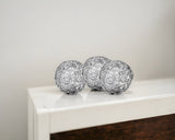 Set of Three Silver Wire 3" Decorative Orbs - Homeroots