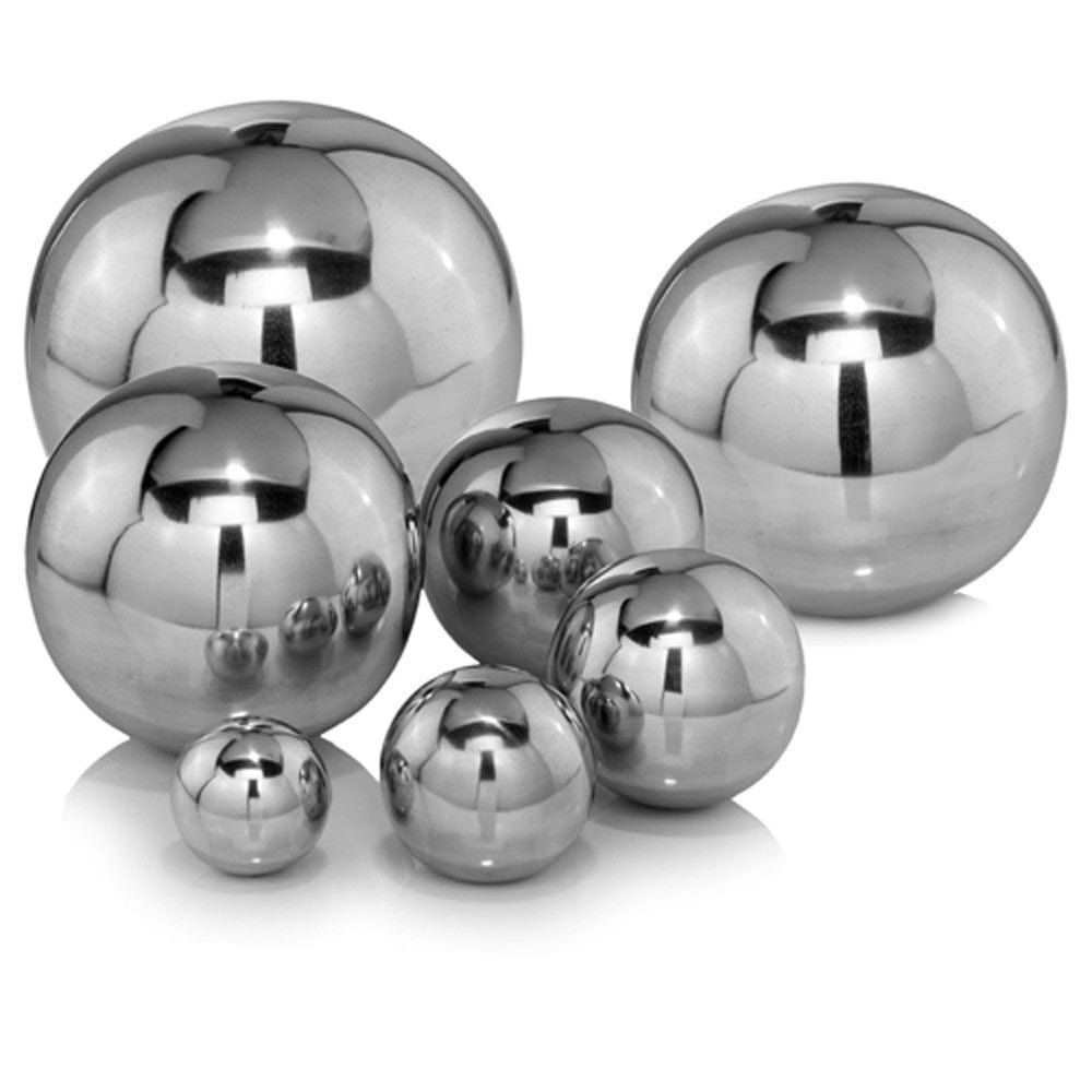 8" X 8" X 8" Buffed Polished Sphere - Homeroots - Flyclothing LLC