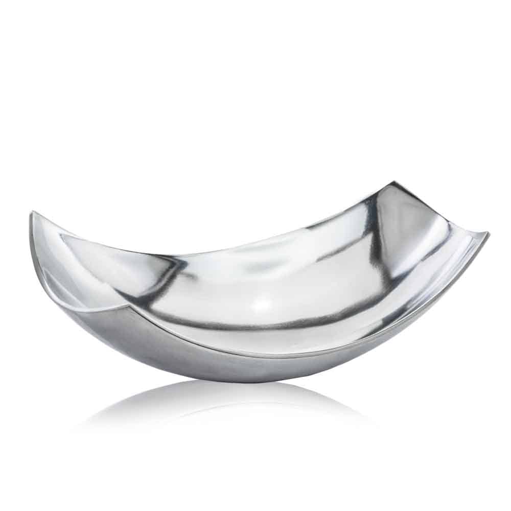 5" Silver Buffed Aluminum Decorative Bowl - Homeroots - Flyclothing LLC
