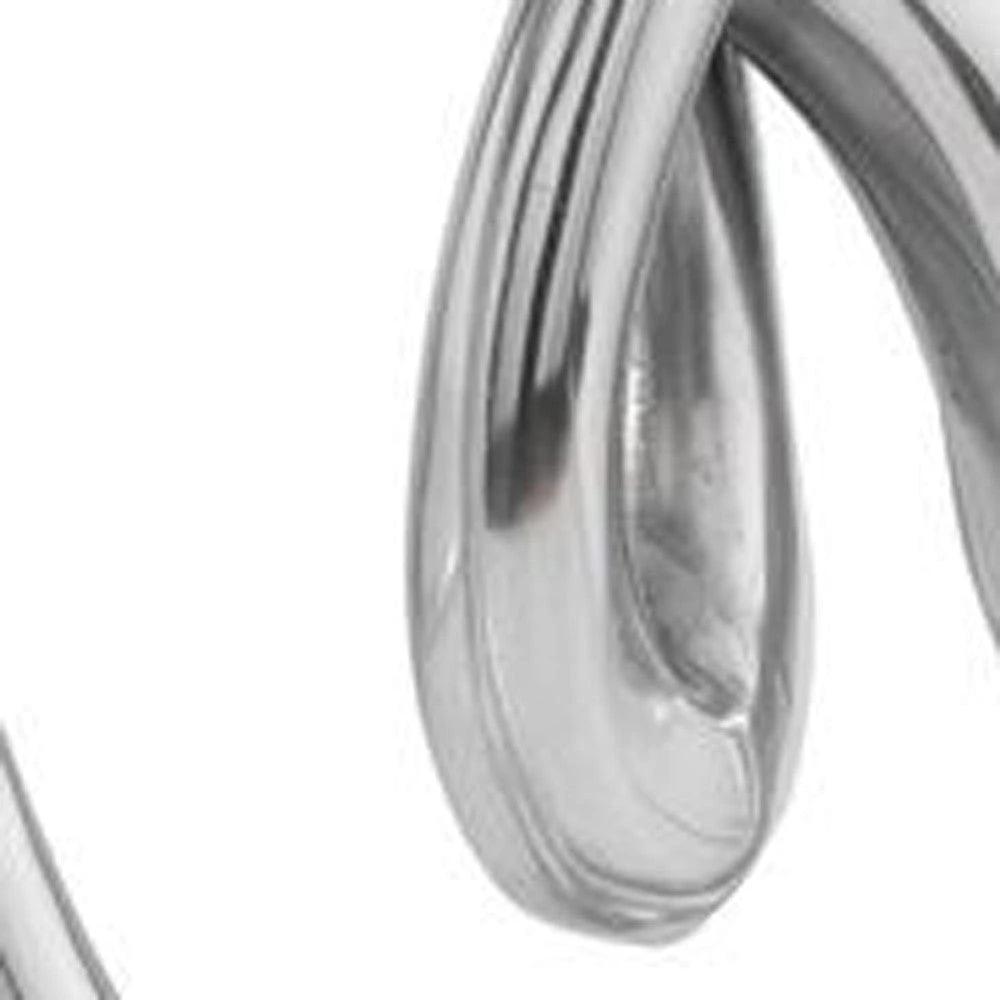 17" Silver Buffed Aluminum Tabletop Sculpture - Homeroots