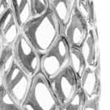 47" Aluminum Silver Twigs Cylinder Floor Vase - Homeroots