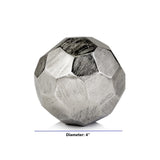 4" Silver Rough Hewn Faceted Sphere - Homeroots - Flyclothing LLC