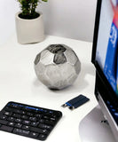 4" Silver Rough Hewn Faceted Sphere - Homeroots - Flyclothing LLC