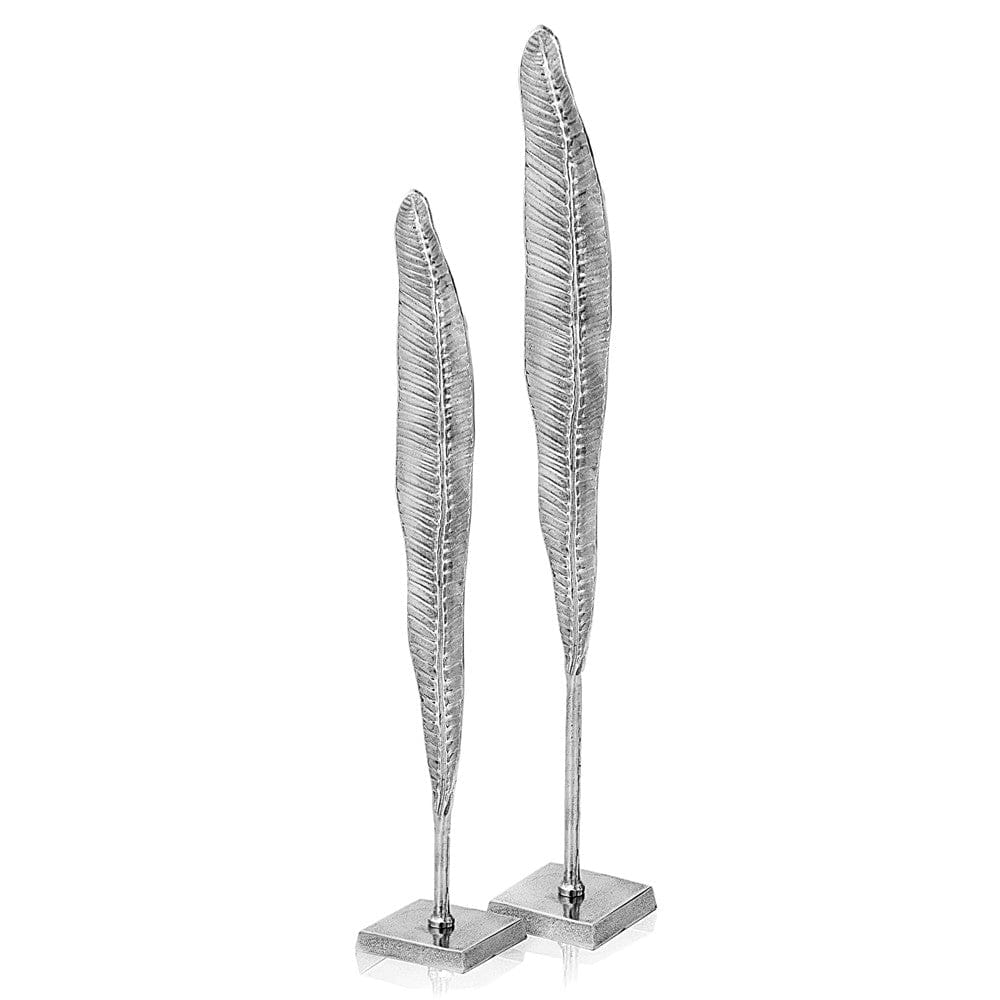 33" Silver Aluminum Tabletop Sculpture - Homeroots