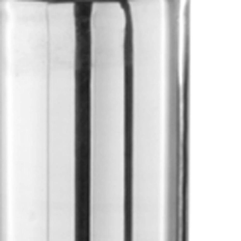 40" Silver Aluminum Cylinder Table Vase - Homeroots