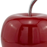 11" Red Aluminum Decorative Apple Tabletop Sculpture - Homeroots