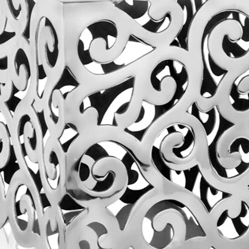 17" Silver Aluminum Square End Table - Homeroots