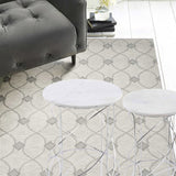 21" White Marble Round End Tables - Homeroots