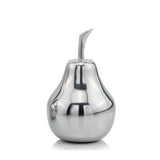 7" Silver Buffed Aluminum Decorative Pear Tabletop Sculpture - Homeroots