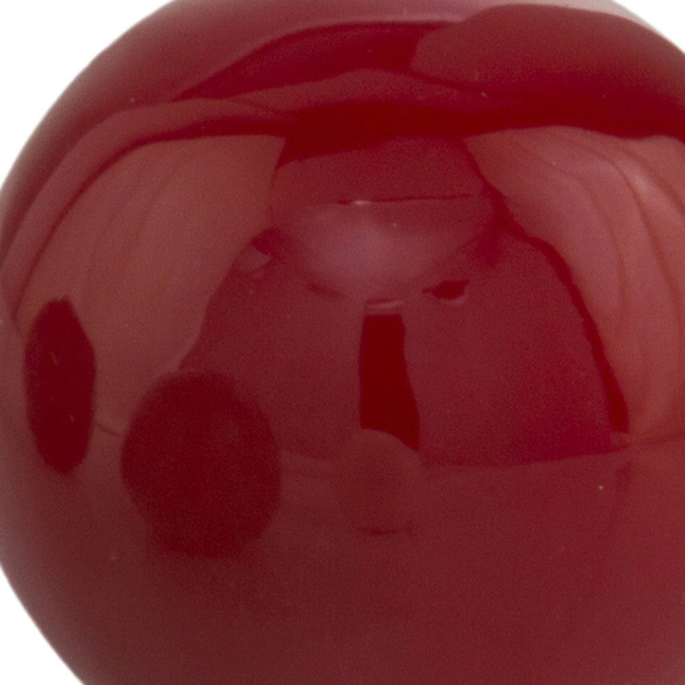 3" Red Aluminum Decorative Orb Tabletop Sculpture - Homeroots