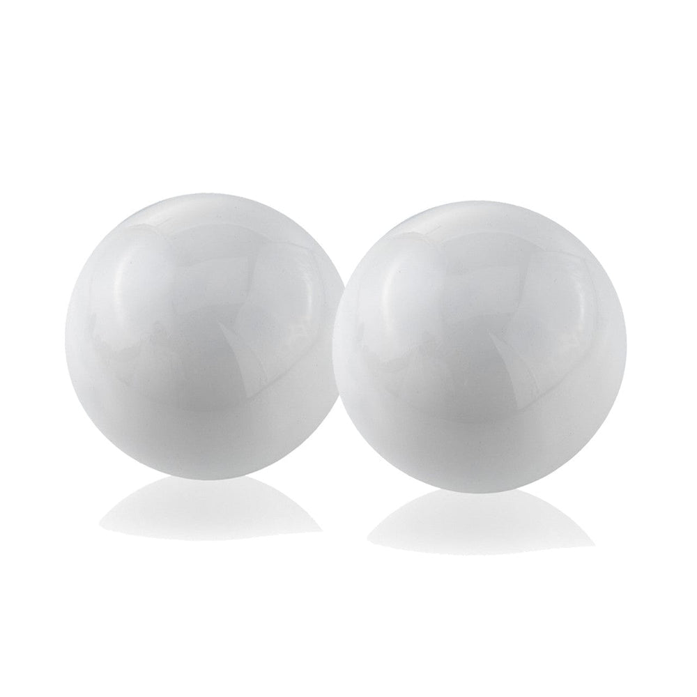 3" White Aluminum Decorative Orb Tabletop Sculpture - Homeroots