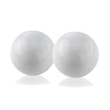 3" White Aluminum Decorative Orb Tabletop Sculpture - Homeroots
