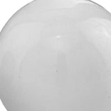 3" White Aluminum Decorative Orb Tabletop Sculpture - Homeroots