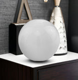 3" White Aluminum Decorative Orb Tabletop Sculpture - Homeroots