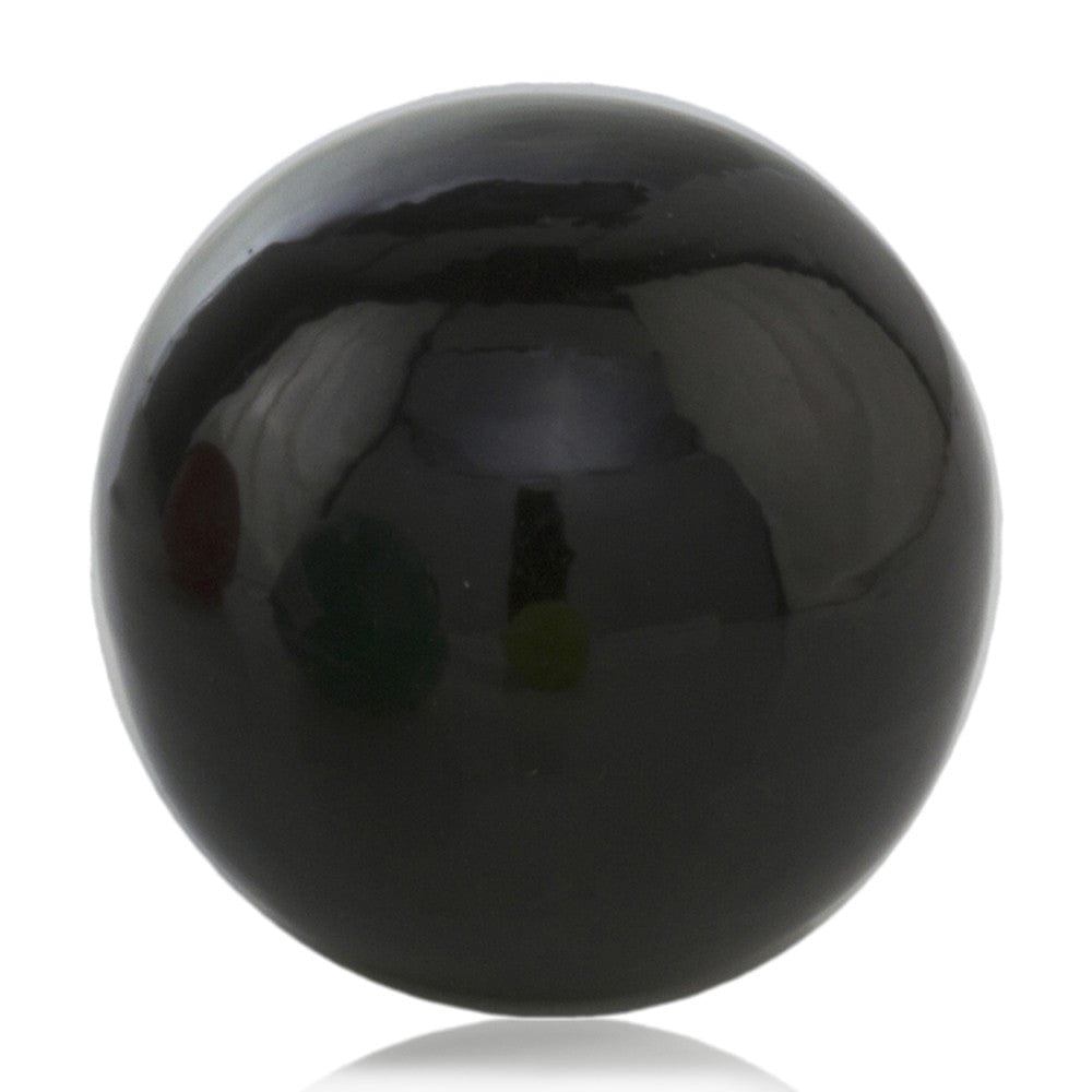3" Black Enameled Aluminum Decorative Sphere - Homeroots