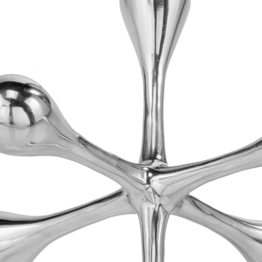 7" Silver Buffed Aluminum Decorative Jack - Homeroots