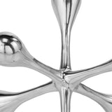 7" Silver Buffed Aluminum Decorative Jack - Homeroots