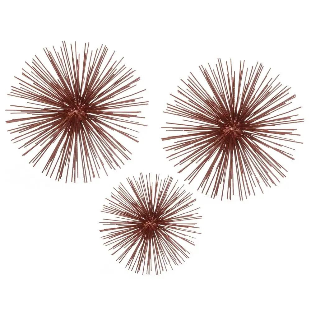 8" X 8" X 8" Red Medium Spiked Sphere - Homeroots