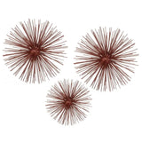 8" X 8" X 8" Red Medium Spiked Sphere - Homeroots