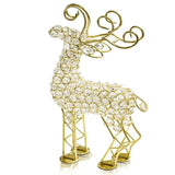 19" Gold Metal Reindeer Figurine - Homeroots