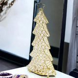 16" Glam Gold And Faux Crystal Christmas Tree - Homeroots
