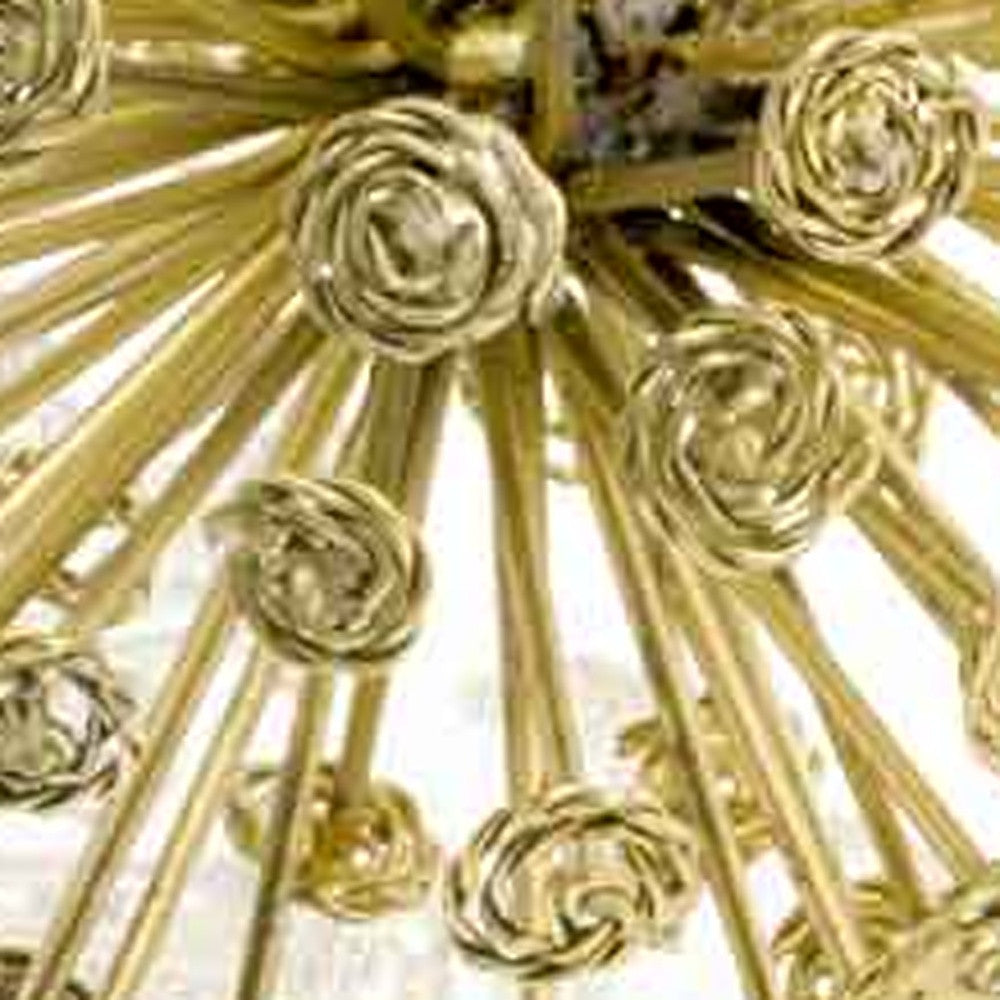 6.5" X 6.5" X 6.5" Gold Starburst Spheres Set Of 2 - Homeroots