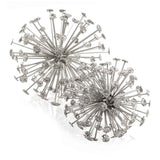 6.5" X 6.5" X 6.5" Silver Starburst Spheres Set Of 2 - Homeroots