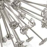 6.5" X 6.5" X 6.5" Silver Starburst Spheres Set Of 2 - Homeroots