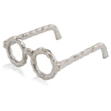 Hammered Silver Metal Eyeglasses Sculpture - Homeroots - Flyclothing LLC