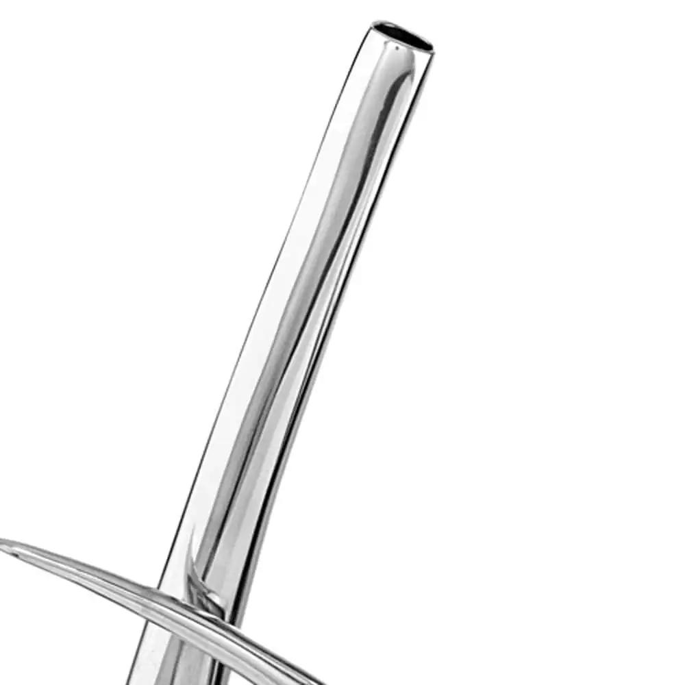 20" Aluminum Silver Modern Abstract Table Vase - Homeroots