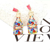 Champagne Bottle Drop Earrings - Trendsi - Flyclothing LLC