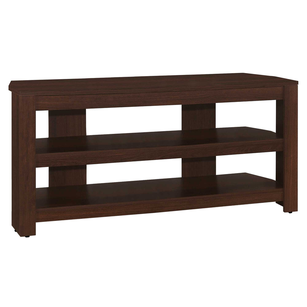 42" Dark Brown Open shelving TV Stand - Homeroots - Flyclothing LLC