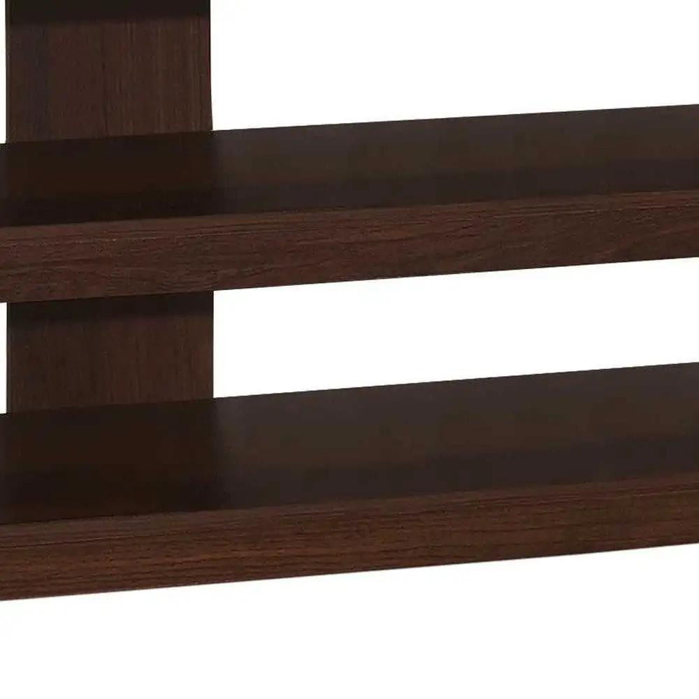 42" Dark Brown Open shelving TV Stand - Homeroots - Flyclothing LLC