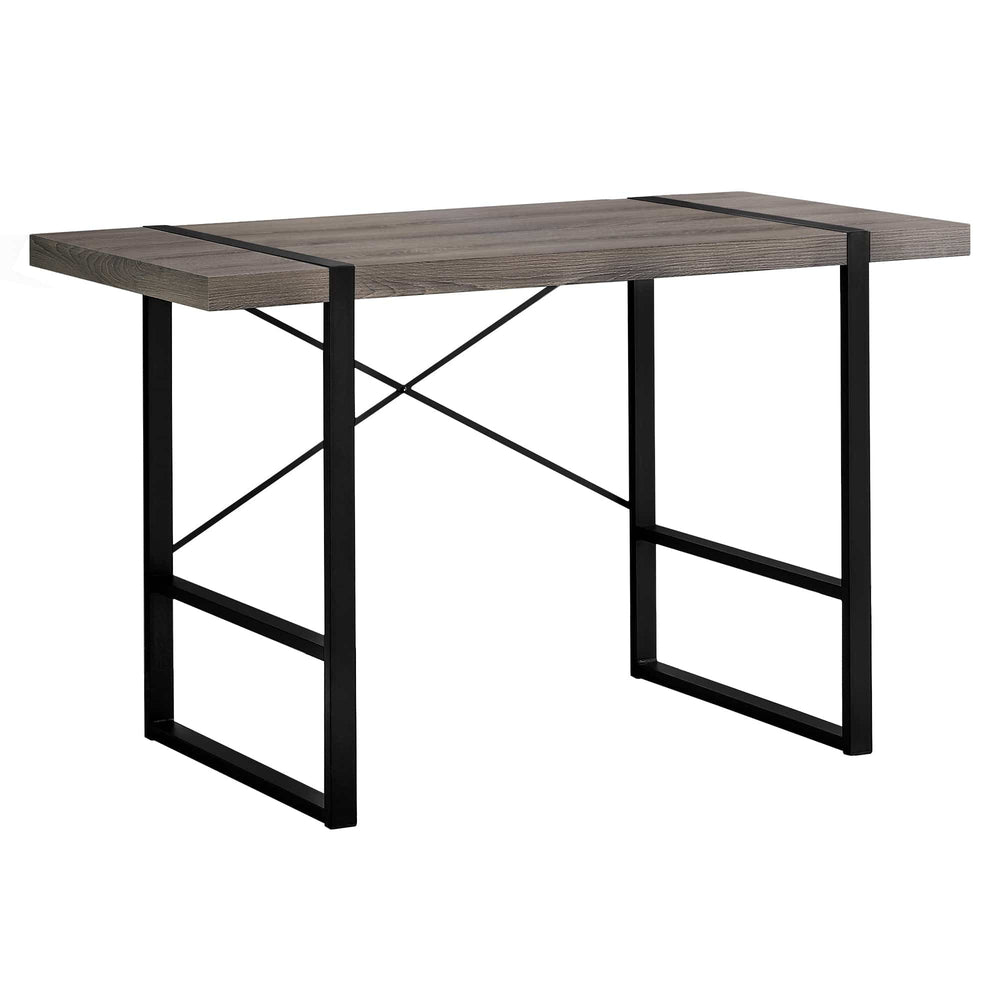 24" Taupe and Black Computer Desk - Homeroots - Flyclothing LLC