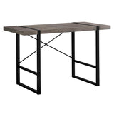 24" Taupe and Black Computer Desk - Homeroots - Flyclothing LLC