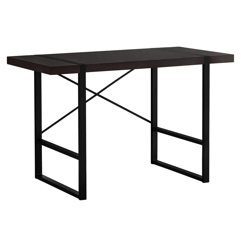 24" Dark Brown and Black Computer Desk - Homeroots - Flyclothing LLC
