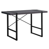 24" Gray and Black Computer Desk - Homeroots - Flyclothing LLC
