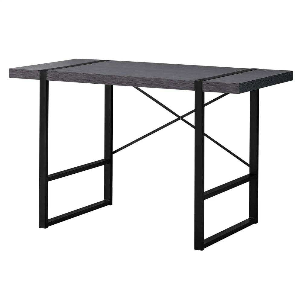 24" Gray and Black Computer Desk - Homeroots - Flyclothing LLC
