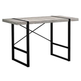 24" Gray and Black Computer Desk - Homeroots - Flyclothing LLC