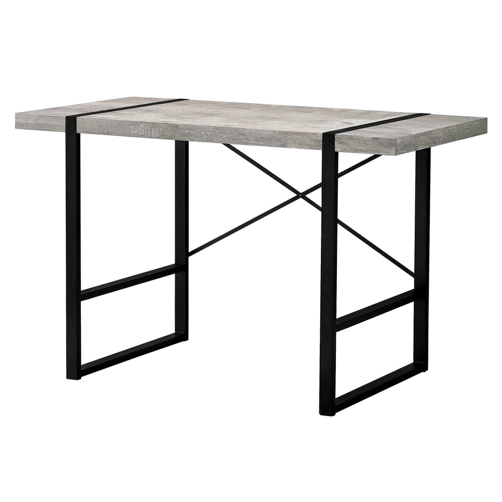 24" Gray and Black Computer Desk - Homeroots - Flyclothing LLC